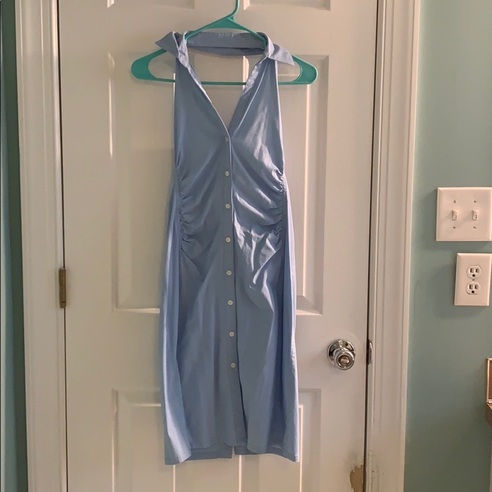 Baby blue halter dress, size 6